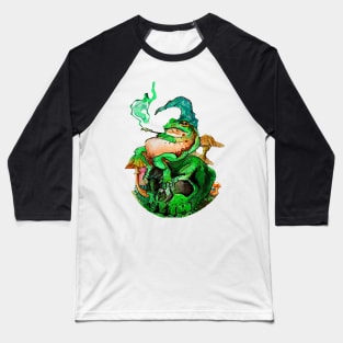 Bored Wizard Frog Baseball T-Shirt